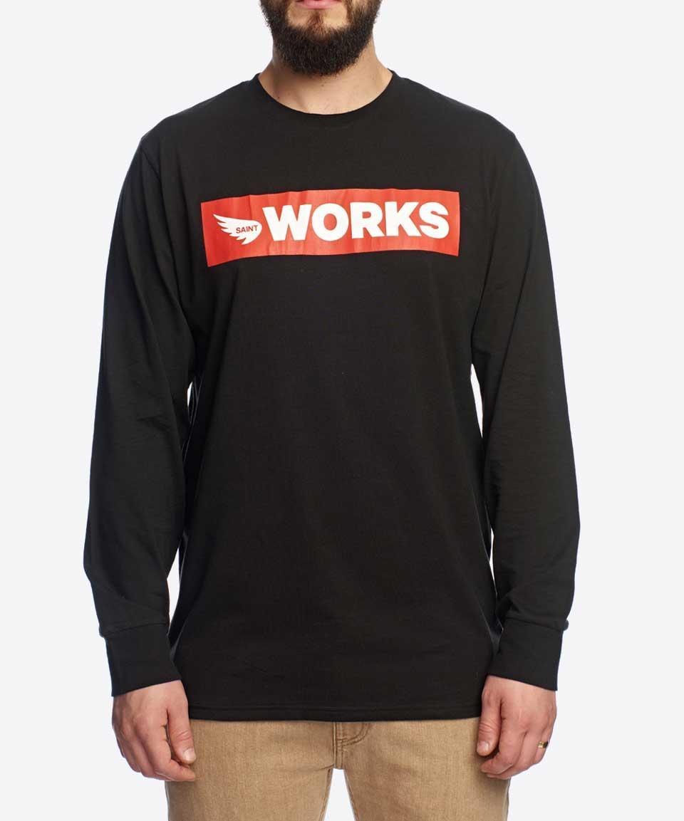 Long Sleeve Box Logo Tee - Black