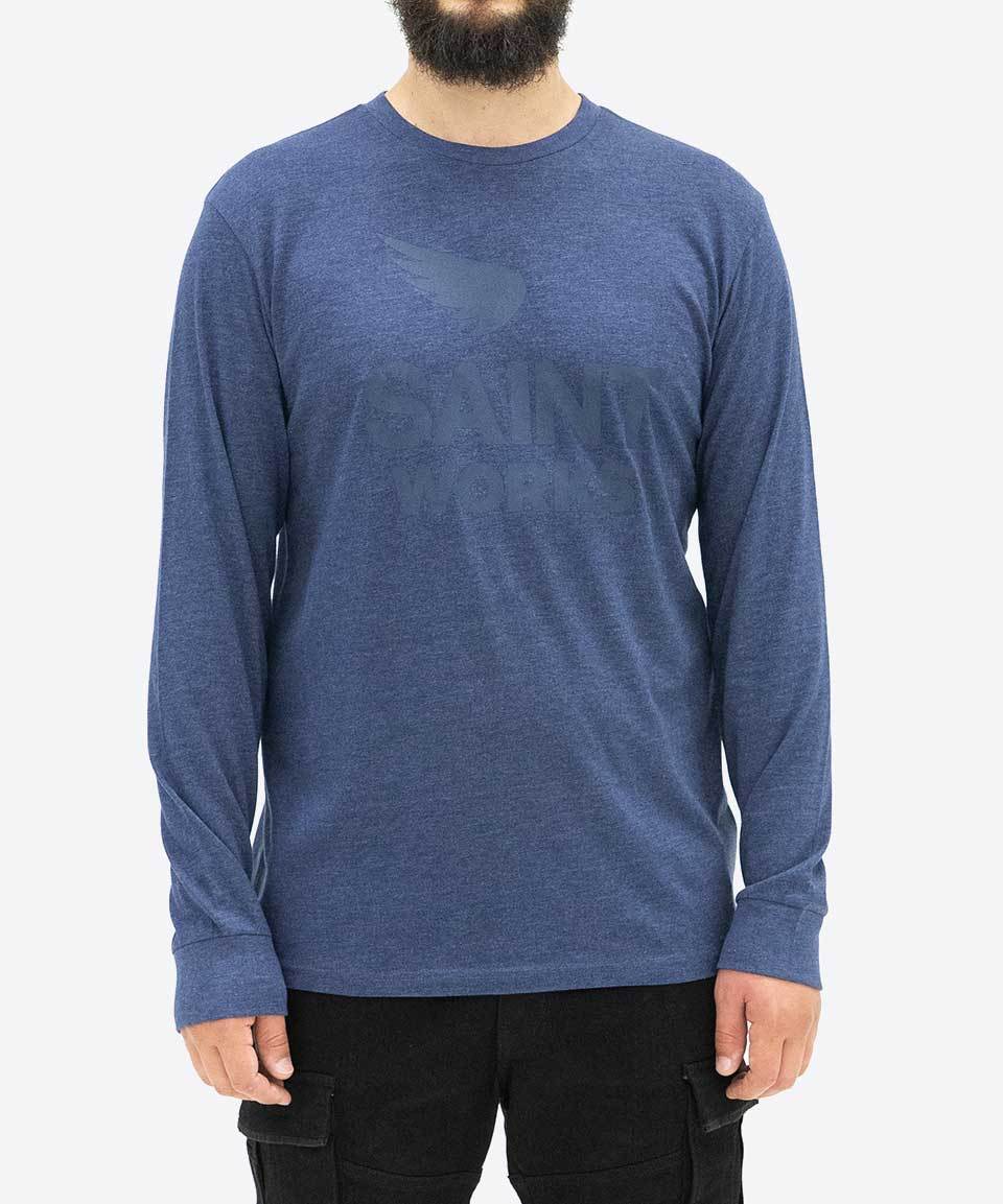 Long Sleeve Logo Tee - Navy Marle