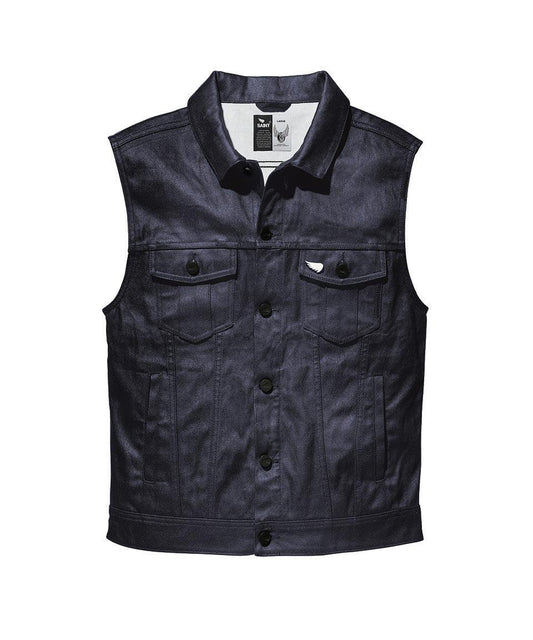 Moto Denim Vest - Indigo