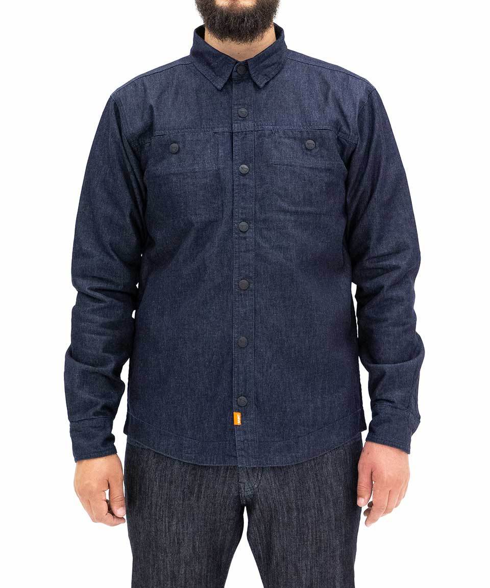 Aramid Lined Denim Shacket- Indigo