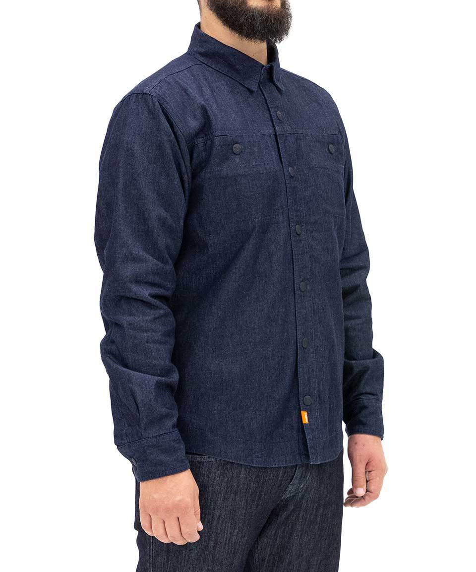 Aramid Lined Denim Shacket- Indigo