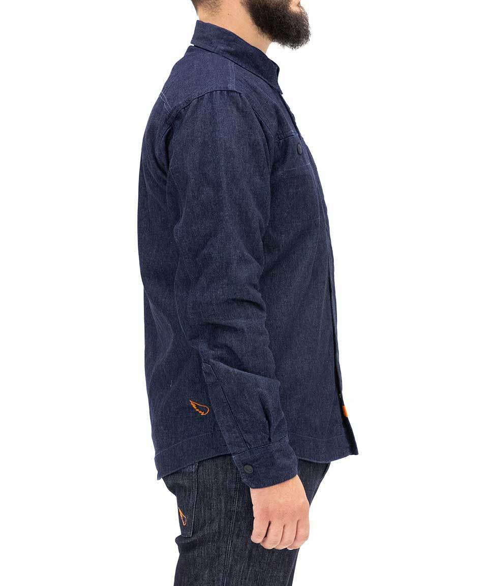 Aramid Lined Denim Shacket- Indigo