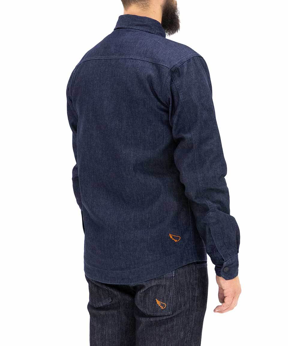 Aramid Lined Denim Shacket- Indigo