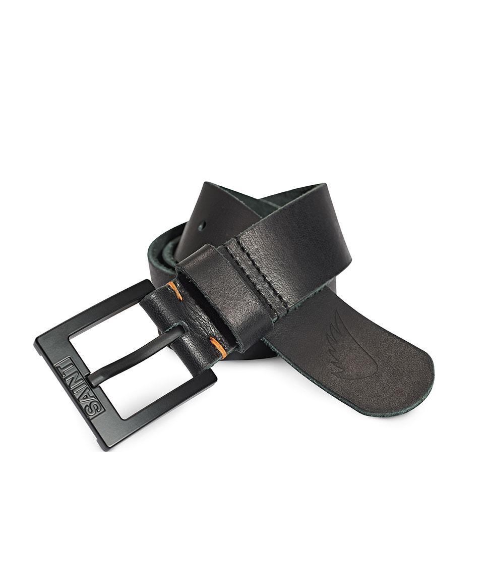 SA1NT Leather Belt - Matte Black