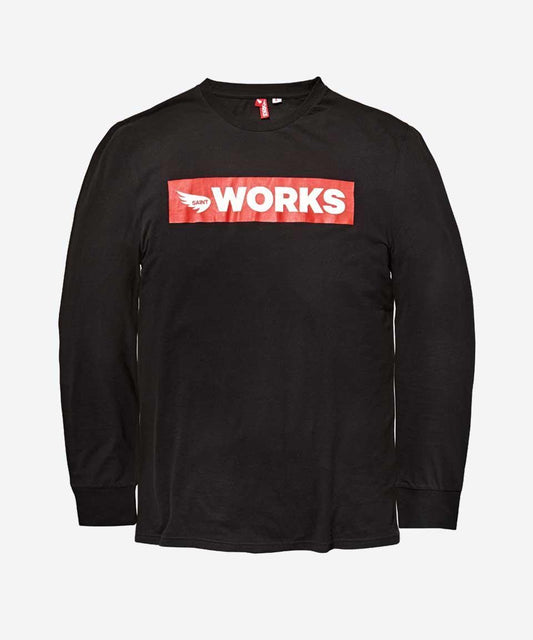 Long Sleeve Box Logo Tee - Black