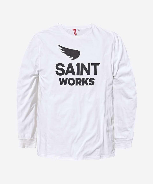 Long Sleeve Logo Tee - White