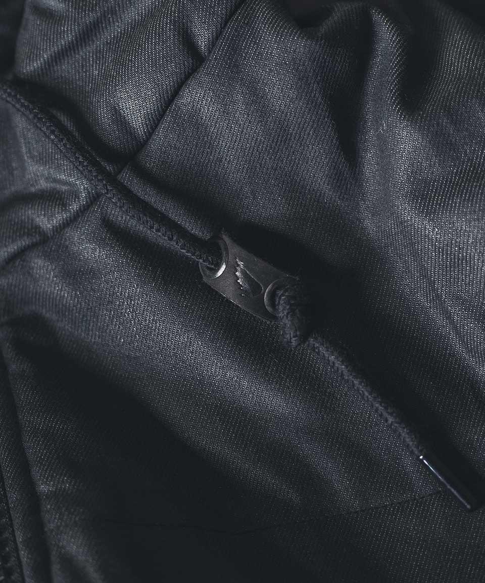 Hooded Bomber Jacket - Black