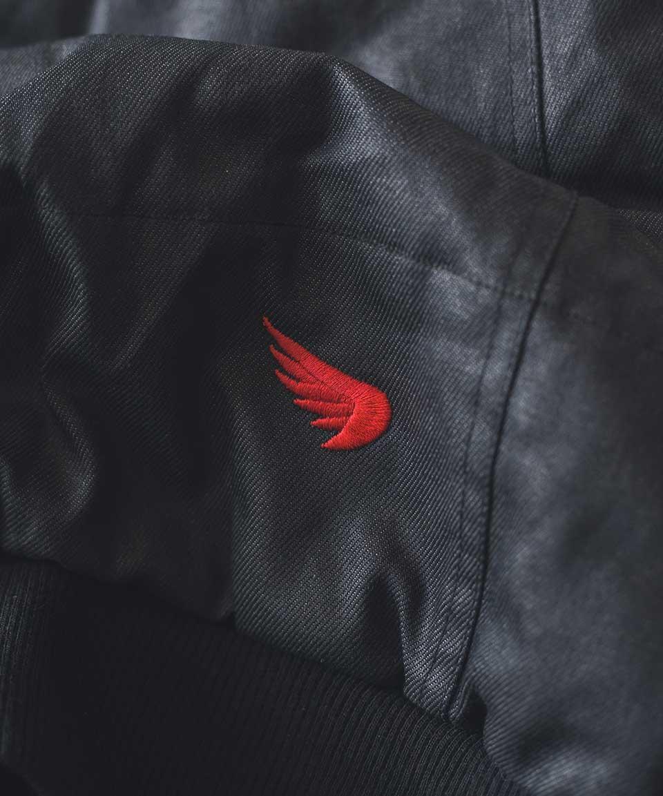 Hooded Bomber Jacket - Black