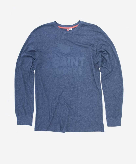 Long Sleeve Logo Tee - Navy Marle